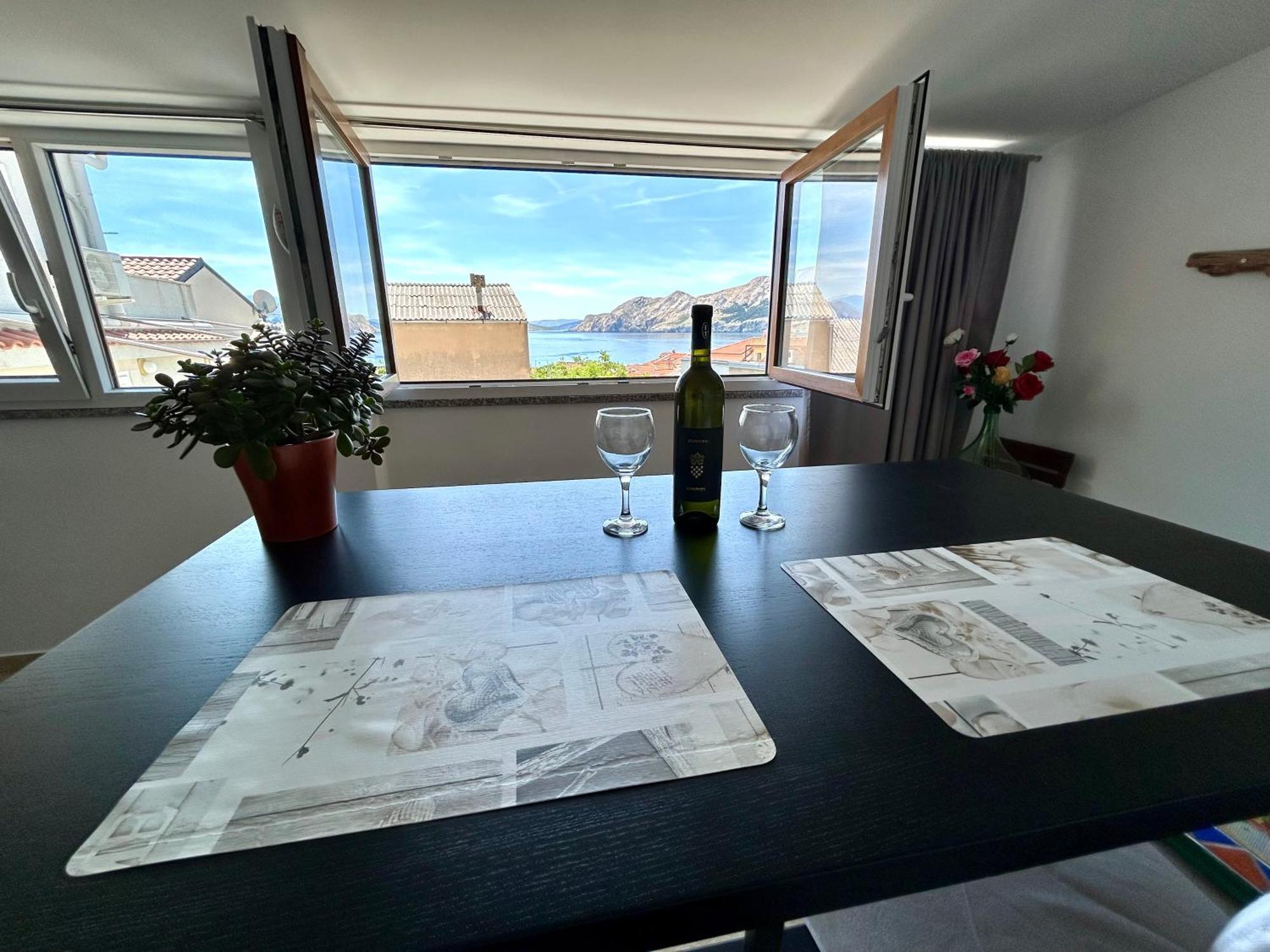 Studio Neven With Sea View Baška Exteriör bild